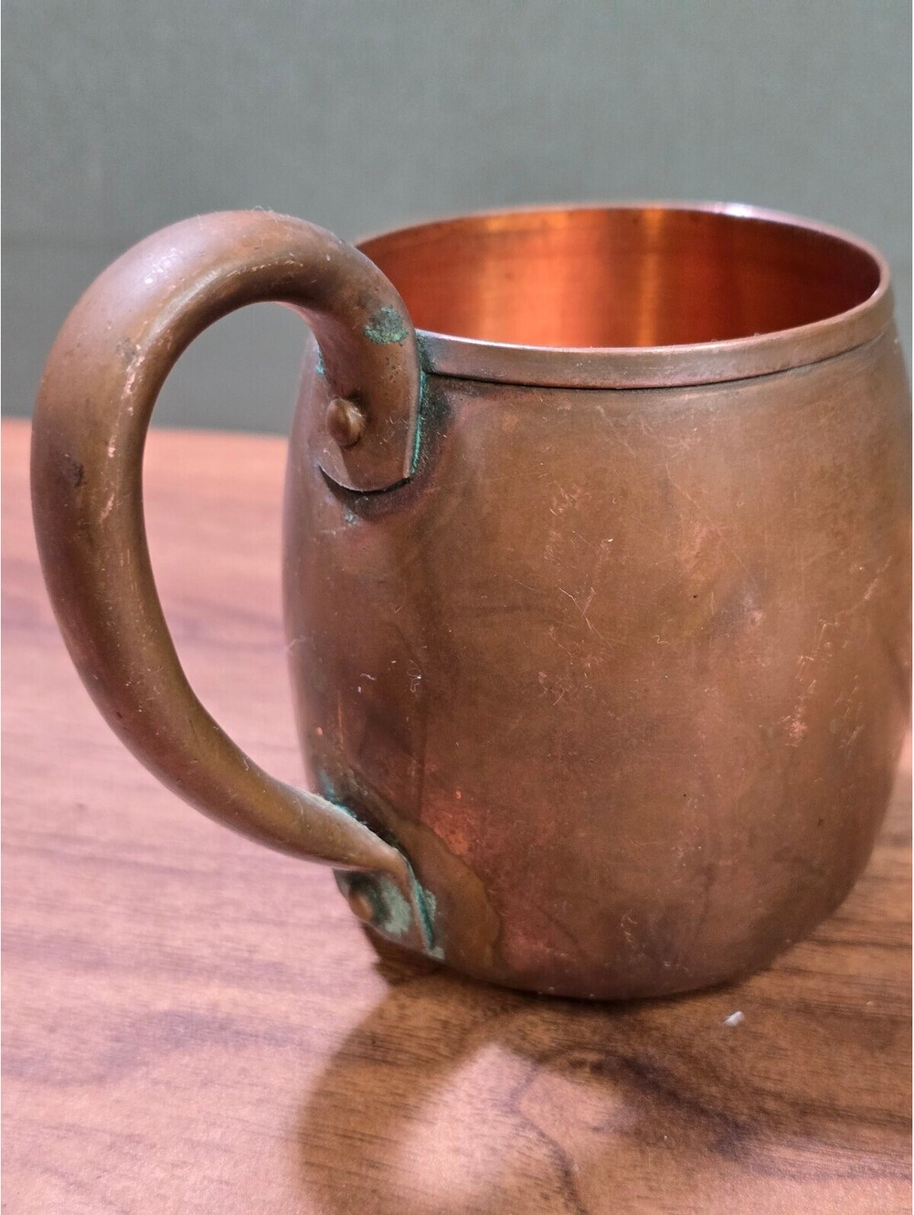 Vintage West Bend Solid Copper Mug Signed Mid Century Moscow Mule Cup WB Logo - Picture 5 of 6
